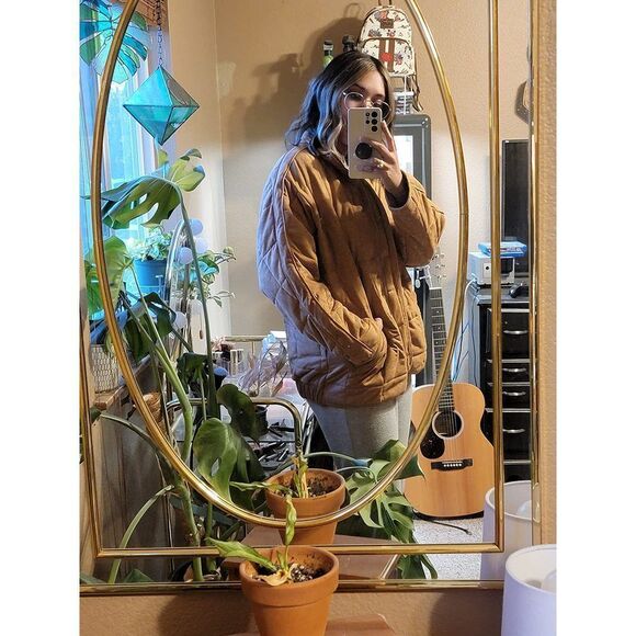 ETCYY Women's Causal Lightweight Quilted Jackets Long Sleeve Oversized Warm Win - Picture 8 of 15